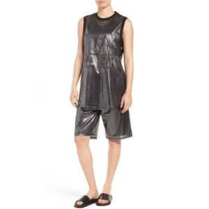 Ivy Park Logo Metallic Mesh Tank from Beyoncé